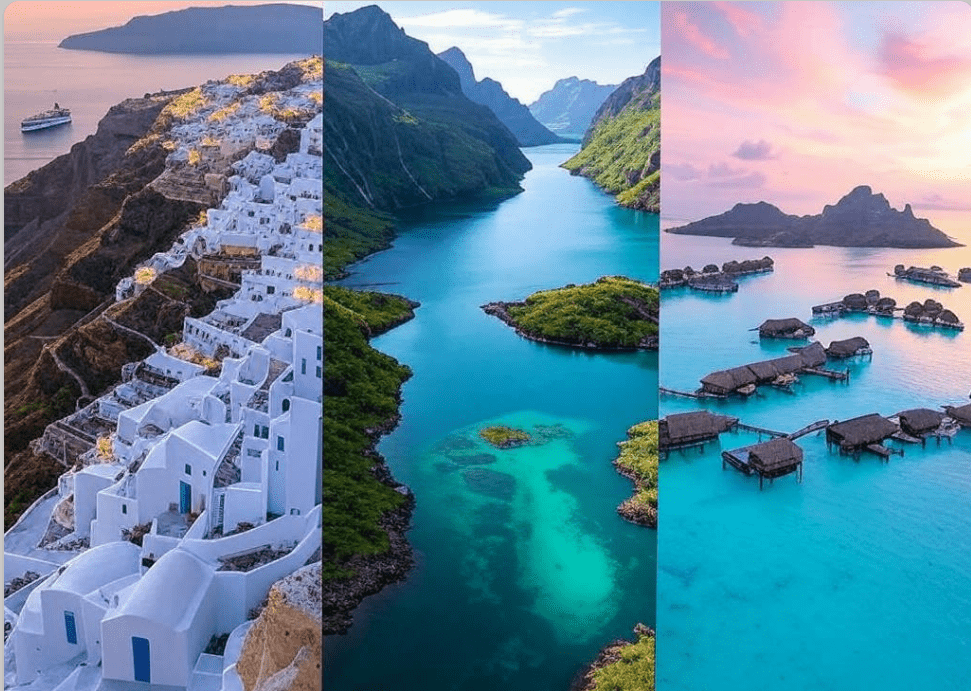 vistas vericales de lo fiordos noruegos