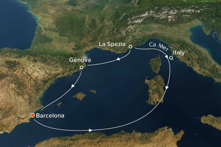 Crucero por el Mediterráneo recorriendo Francia, Italia y España con familia disfrutando del viaje